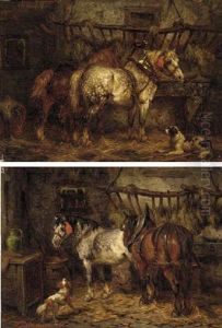 In The Stables by Willem Jacobus Boogaard
