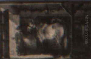 Boy And Horses In Stable