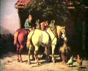 The Morning Feed After Work by Willem Jacobus Boogaard