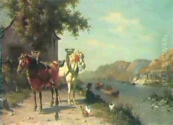 Paarden Aan De Rivier - view 1