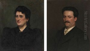 Portrait D'une Dame Et D'un Homme (pair) by Charles Boom