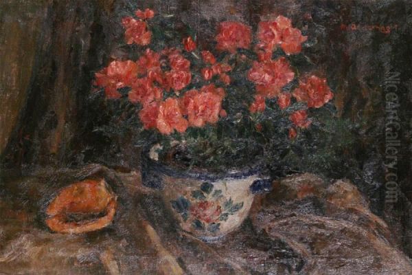 Still Life With Flowers In A Vase On A Table - view 1