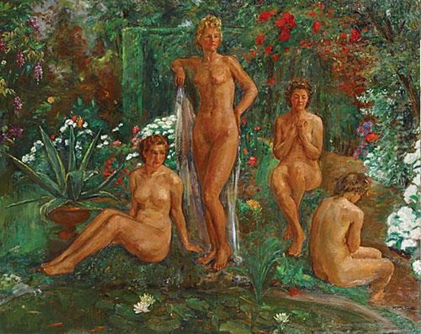 Baigneuses Aupres D'un Etang - view 1