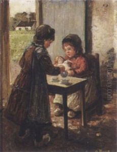 Teatime by Karel Alexander August Jan Boom