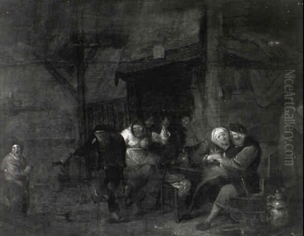 Peasants Drinking In A Tavern - view 1