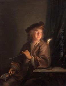 Junger Mann Mit Einer Pfeife (+ Junger Mann Mit Einer Violine; Pair)
