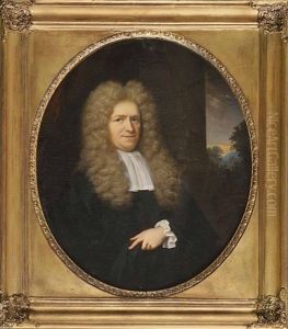 Bildnis Einer Dame Und Eines Herrn Vor Landschaftlichem (2 Works) by Arnold Boonen