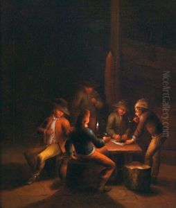 Zechende Bauern Im Wirtshaus by Arnold Boonen