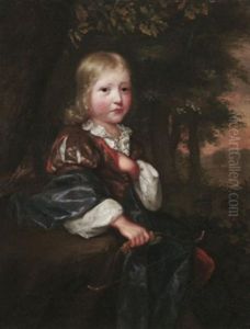 Portrat Des Knaben Adriaen Snouck Vor Landschaftshintergrund by Arnold Boonen