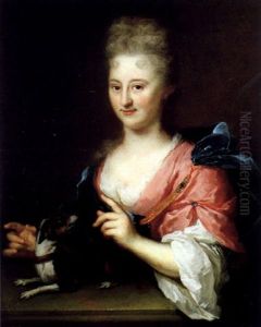 Bildnis Einer Dame Mit Einem Hundchen by Arnold Boonen