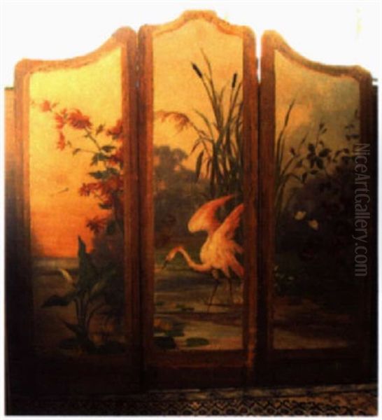 Flamant Rose Et Libellule - view 1