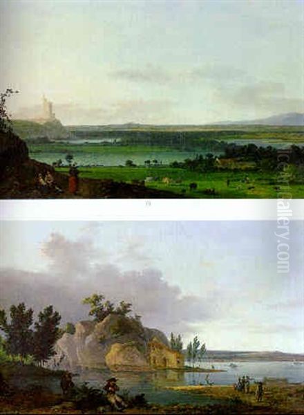 Landscape With A Rocky Island In A Lake - view 1
