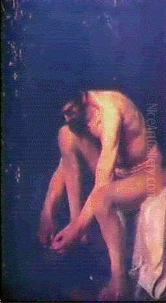 Homme Se Lavant Les Pieds - view 1
