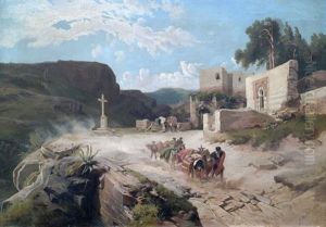 Spanisches Bergdorf In Der Mittagshitze