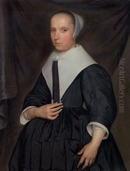 Portrait Of A Young Woman With A Collar - view 1