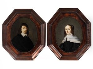 Doppelportrait Eines Herrn Und Einer Dame (pair) by Gerard ter Borch the Elder