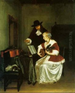 The Music Lesson by Gerard ter Borch the Elder