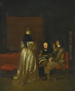 The Satin Gown by Gerard Ter Borch
