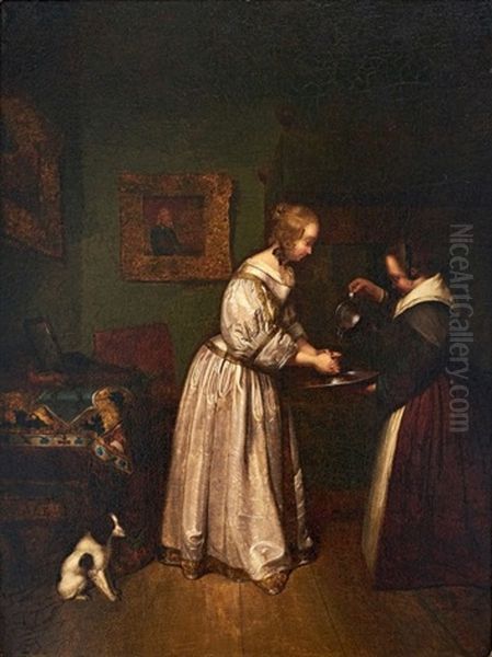 Lady Washing Her Hands - view 1