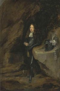 Portrait Of A Young Man In Armor (cosimo Iii De' Medici?) by Gerard Ter Borch