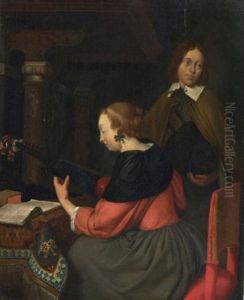La Joueuse De Luth by Gerard Ter Borch