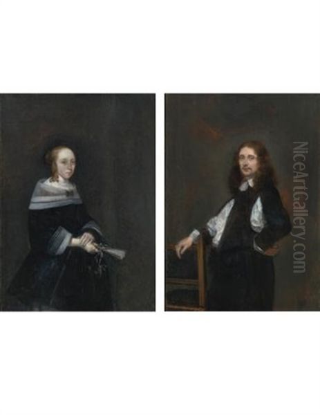 Portrait Of A Gentleman And Portrait Of A Lady (pair) - view 1