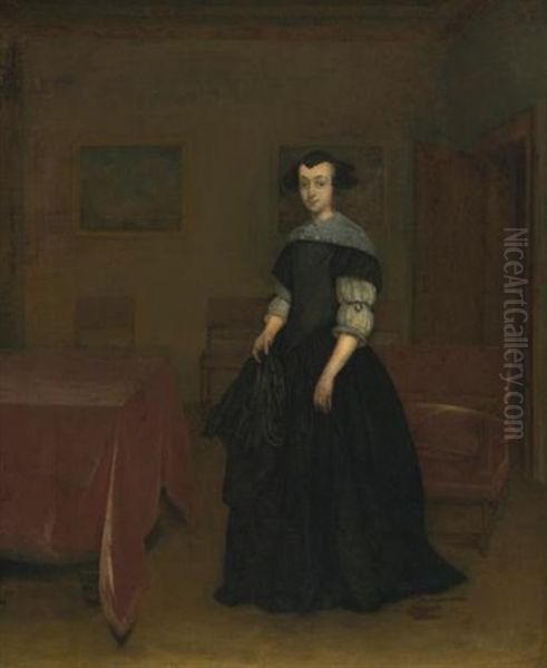 Portrait Of A Lady In An Interior - view 1