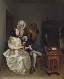 The Glass Of Lemonade by Gerard Ter Borch