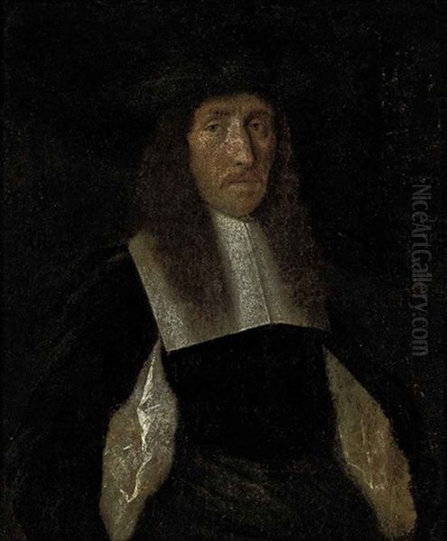 Portrait Of A Gentleman In A Black Slashed Doublet And Black Hat - view 1
