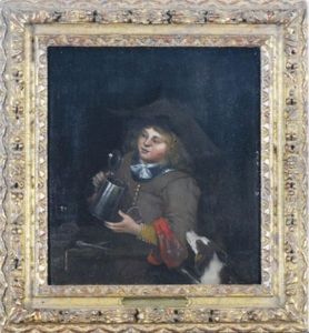 A Figure Merry-making by Gerard Ter Borch