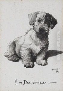 Terriers And A Cocker Spaniel by Cecil Charles Aldin