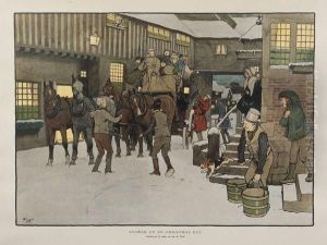 Arretes Par La Neige Un Soir De Noel by Cecil Charles Aldin