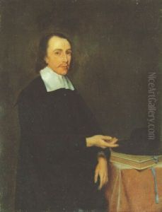 Portrait Of A Gentleman In Black Costume By A Table With A Book And A Hat Portrait Of A Gentleman In Black Costume By A Table With A Book And A Hat