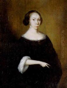 Portrait Of A Lady In A Black Dress Portrait Of A Lady In A Black Dress