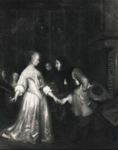 Dame Und Kavalier by Gerard Ter Borch