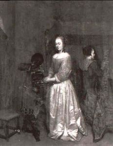Jeune Femme A Sa Toilette by Gerard Ter Borch
