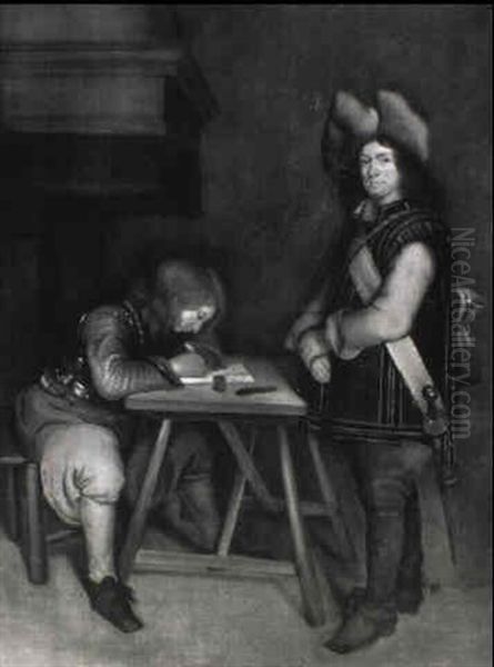An Officer Writing A Despatch - view 1