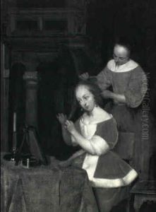 A Lady At Her Toilette by Gerard Ter Borch