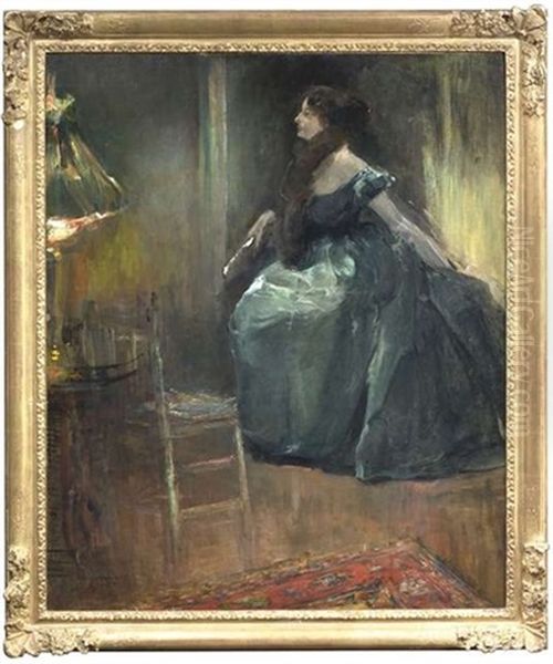 Interieur Mit Einer Dame In Abendgarderobe - view 1