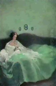 Dame Auf Einem Kanapee Sitzend by Hans Borchardt