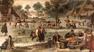 Feiernde Bauern Auf Einem Dorfplatz by Peter van der Borcht