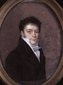 Portrait Of Gentleman In Bown Coat And White Waistcoat