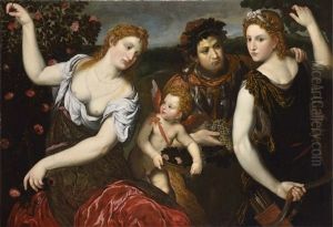 Venus, Cupid, Bacchus And Diana