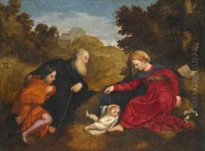 Madonna And Child With St. Anthony Abbot And A Young Male Donor