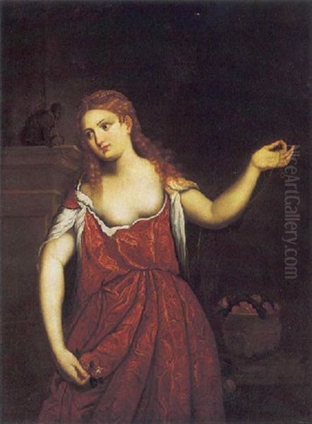Ritratto Di Cortigiana In Abito Rosso - view 1