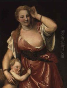 Venere Con Cupido by Paris Bordone