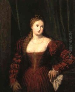 Portrait Of A Young Woman Holding A Handkerchief