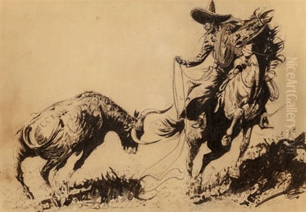 Mexican Steer On The Prod - view 1