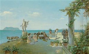 Musikalische Unterhaltung Auf Einer Sudlichen Terrasse by Canuto Borelli