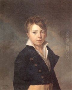 A Portrait Of A Boy, With A Blue Jacket